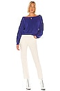 view 4 of 4 Lulu Off Shoulder Sweater in Blue