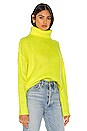 view 2 of 4 LIRA 터틀넥 스웨터 in Neon Yellow