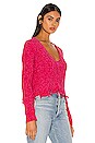 view 2 of 4 PULL DISTRESSED TORIE in Hot Pink