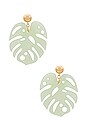 view 1 of 2 MIRA イヤリング in Gold Green