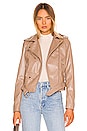 view 1 of 5 Giovanna Moto Jacket in Tan