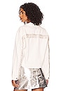 view 1 of 5 Raya Rhinestone Fringe Jacket in White