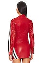 view 4 of 5 Jackie Faux Leather Moto Jacket in Red