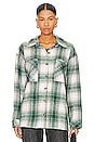 view 2 of 5 Jordayn Oversized Shacket in Green Plaid