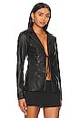 view 2 of 4 Karlie Faux Leather Blazer in Black