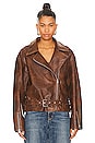 view 2 of 5 Lana Faux Leather Jacket in Brown