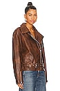 view 3 of 5 Lana Faux Leather Jacket in Brown