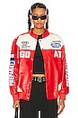 view 1 of 6 Whitney Racer Jacket in Red