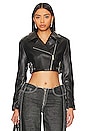 view 1 of 4 Simone Faux Leather Jacket in Black