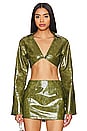 view 1 of 4 Ethel Faux Leather Jacket in Olive