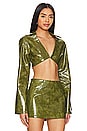 view 2 of 4 Ethel Faux Leather Jacket in Olive