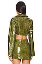 view 3 of 4 Ethel Faux Leather Jacket in Olive