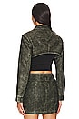 view 3 of 4 BLOUSON LUPITA FAUX LEATHER in Dark Green