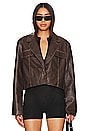 view 2 of 5 Blakely Faux Leather Jacket in Brown