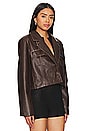 view 3 of 5 Blakely Faux Leather Jacket in Brown