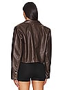 view 4 of 5 BLOUSON BLAKELY FAUX LEATHER in Brown