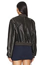 view 3 of 4 Neveah Faux Leather Bomber in Black