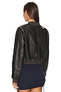 view 3 of 4 Neveah Faux Leather Bomber in Black