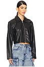 view 2 of 4 x Emily Gemma Gabriella Faux Leather Jacket in Black