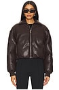 view 1 of 4 Sanja Faux Leather Jacket in Brown