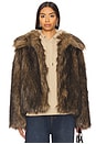 view 1 of 4 Kennedy Faux Fur Coat in Brown