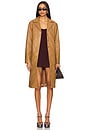 view 2 of 4 Viktoria Faux Leather Coat in Camel