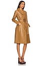 view 3 of 4 Viktoria Faux Leather Coat in Camel