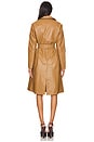 view 4 of 4 Viktoria Faux Leather Coat in Camel