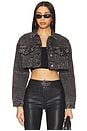 view 1 of 4 Kathy Cut Off Jacket in Washed Black