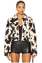 view 1 of 5 Leah Cow Print Jacket in Cowhide