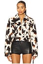 view 2 of 5 Leah Cow Print Jacket in Cowhide