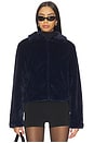 view 1 of 4 x Emma Leger Tianna Faux Fur Jacket in Navy