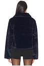 view 3 of 4 x Emma Leger Tianna Faux Fur Jacket in Navy
