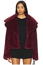view 1 of 4 x Emma Leger Willow Faux Fur Coat in Oxblood