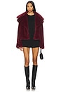 view 4 of 4 x Emma Leger Willow Faux Fur Coat in Oxblood