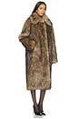 view 2 of 3 x Emma Leger Carmela Faux Fur Coat in Brown