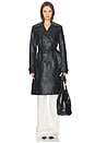 view 1 of 5 Morgan Faux Leather Coat in Black