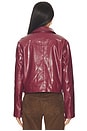 view 3 of 4 Leighton Faux Leather Jacket in Wine
