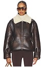 view 2 of 5 Georgiana Faux Leather Jacket in Brown