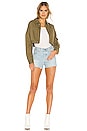 view 4 of 4 Vanessa Cropped Denim Jacket in Green