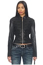 view 1 of 5 Copen Faux Leather Jacket in Black