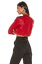 view 3 of 4 BLOUSON RACER CROPPED THANDI in Red & Black