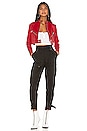 view 4 of 4 BLOUSON RACER CROPPED THANDI in Red & Black