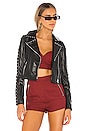 view 1 of 4 Kiera Lace Up Jacket in Black