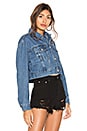 view 2 of 4 Tyler Cropped Denim Jacket in Mid Wash Blue