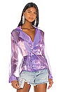 view 1 of 5 BLOUSON EN ORGANZA REMI in Iridescent Blue