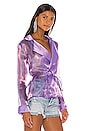 view 3 of 5 BLOUSON EN ORGANZA REMI in Iridescent Blue