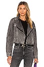 view 1 of 4 Faith Denim Moto Jacket in Washed Black