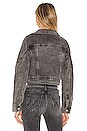 view 3 of 4 Faith Denim Moto Jacket in Washed Black