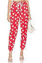 view 1 of 4 Miranda Track Pant in Red & White